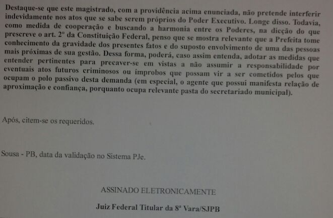 Justiça Federal indefere pedido dos vereadores de oposição de Cajazeiras.